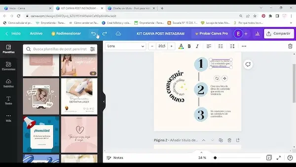 Cómo editar una plantilla de Canva