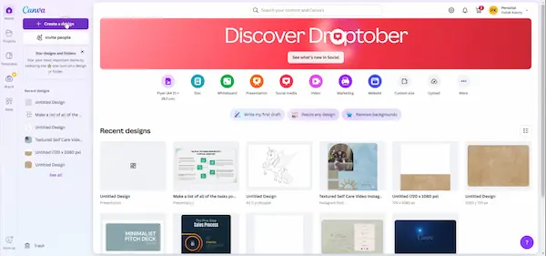 Cómo elegir una plantilla en Canva