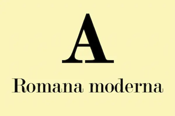 5. Tipografía romana moderna
